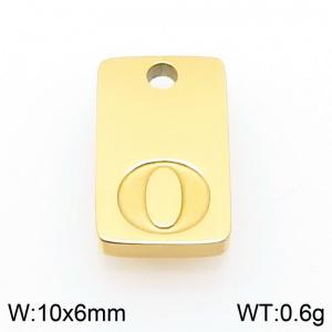 Stainless Steel Accessories Gold Color Letter O - KLJ9821-Z