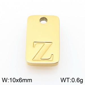 Stainless Steel Accessories Gold Color Letter Z - KLJ9832-Z