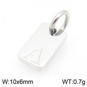 Stainless Steel Accessories Charms Silver Color Letter A - KLJ9833-Z