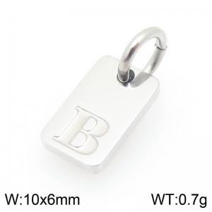 Stainless Steel Accessories Charms Silver Color Letter B - KLJ9834-Z