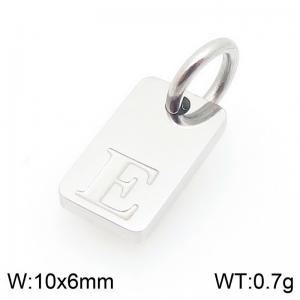 Stainless Steel Accessories Charms Silver Color Letter E - KLJ9837-Z