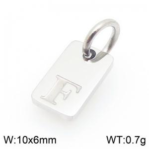 Stainless Steel Accessories Charms Silver Color Letter F - KLJ9838-Z