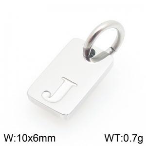 Stainless Steel Accessories Charms Silver Color Letter J - KLJ9842-Z