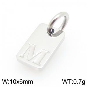 Stainless Steel Accessories Charms Silver Color Letter M - KLJ9845-Z