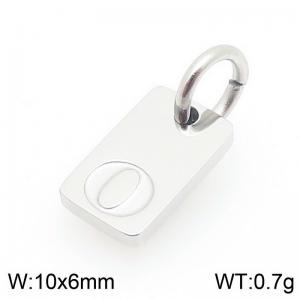 Stainless Steel Accessories Charms Silver Color Letter O - KLJ9847-Z