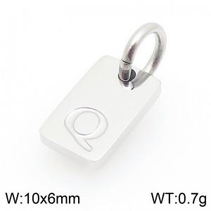 Stainless Steel Accessories Charms Silver Color Letter Q - KLJ9849-Z
