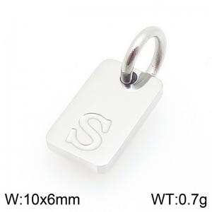 Stainless Steel Accessories Charms Silver Color Letter S - KLJ9851-Z