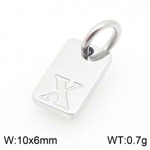 Stainless Steel Accessories Charms Silver Color Letter X - KLJ9856-Z