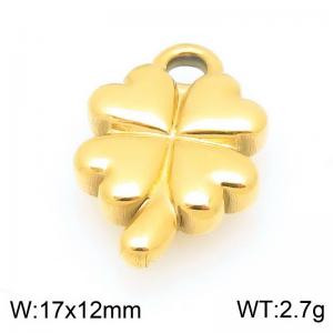 Gold-Plated Stainless Steel Cute Clove Charm - KLJ9975-Z