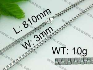 Stainless Steel Necklace - KN10282-Z