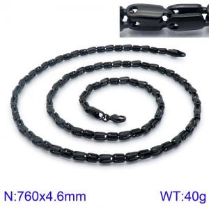 Stainless Steel Black-plating Necklace - KN106684-KFC
