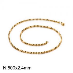Staineless Steel Small Gold-plating Chain - KN107405-Z