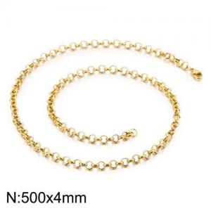 SS Gold-Plating Necklace - KN107426-Z