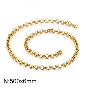 SS Gold-Plating Necklace - KN107427-Z