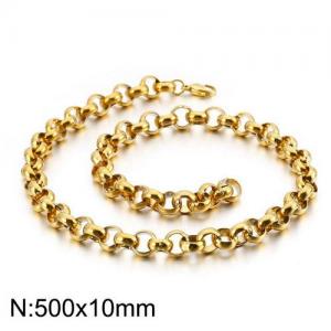 SS Gold-Plating Necklace - KN107428-Z