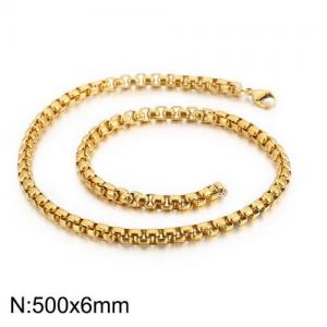 SS Gold-Plating Necklace - KN107442-Z