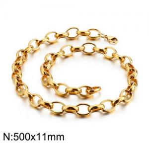 SS Gold-Plating Necklace - KN107446-Z