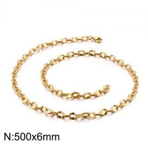 SS Gold-Plating Necklace - KN107448-Z