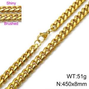 SS Gold-Plating Necklace - KN107590-Z
