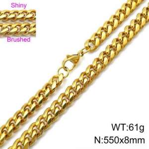 SS Gold-Plating Necklace - KN107592-Z