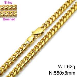 SS Gold-Plating Necklace - KN107613-Z
