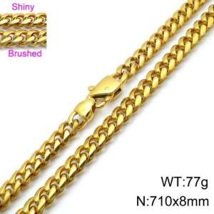 SS Gold-Plating Necklace - KN107616-Z