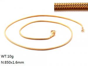 Staineless Steel Small Gold-plating Chain - KN107626-Z