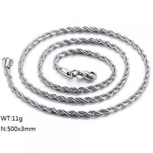 3mm Steel Twisted Singapore Chains - KN107630-K