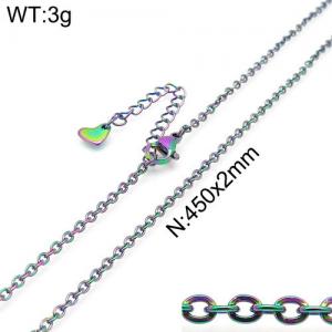 Colorful Plating Necklace - KN107931-Z