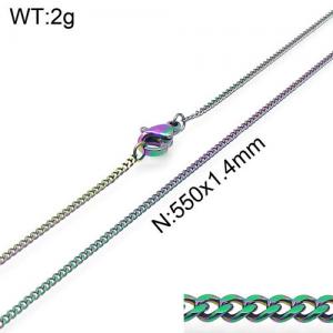 Colorful Plating Necklace - KN107936-Z