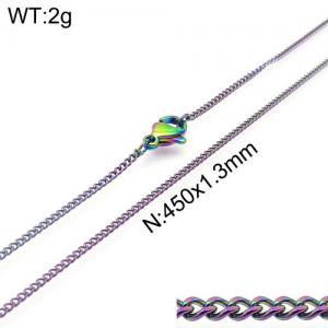Colorful Plating Necklace - KN107940-Z
