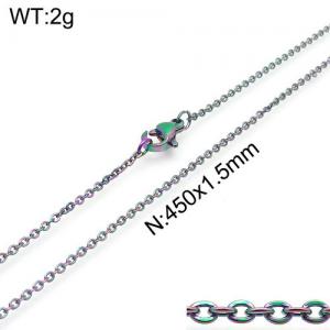 Colorful Plating Necklace - KN107943-Z