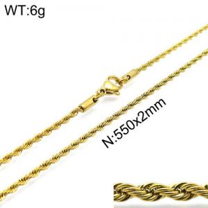 Staineless Steel Small Gold-plating Chain - KN107954-Z