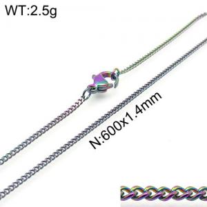 Colorful Plating Necklace - KN107956-Z