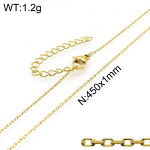 Staineless Steel Small Gold-plating Chain - KN107965-Z