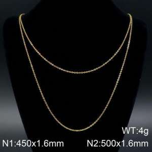 SS Gold-Plating Necklace - KN108094-Z