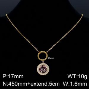 Titanium Steel Cat Eye Necklace Women's Versatile Collar Chain - KN108102-ZC