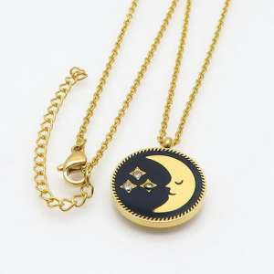 SS Gold-Plating Necklace - KN108962-JE
