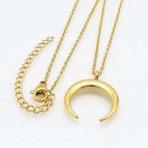 SS Gold-Plating Necklace - KN108977-JE