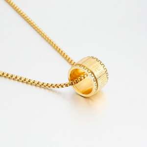 SS Gold-Plating Necklace - KN109049-K