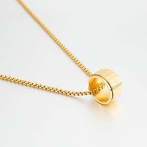 SS Gold-Plating Necklace - KN109053-K