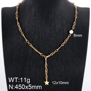 SS Gold-Plating Necklace - KN109326-KFC