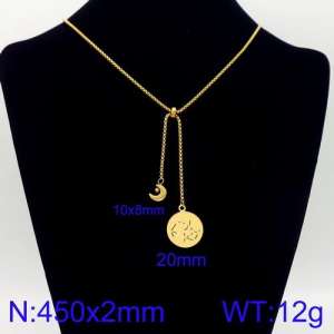 SS Gold-Plating Necklace - KN109441-Z