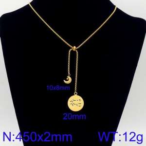 SS Gold-Plating Necklace - KN109444-Z