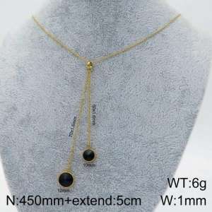 Stainless Steel Stone Necklace - KN109774-Z