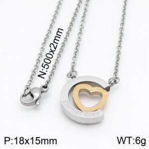 SS Gold-Plating Necklace - KN109872-TBC