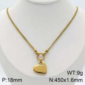 SS Gold-Plating Necklace - KN110172-Z