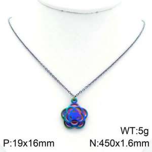 Colorful Plating Necklace - KN110173-Z