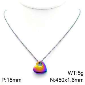 Colorful Plating Necklace - KN110176-Z