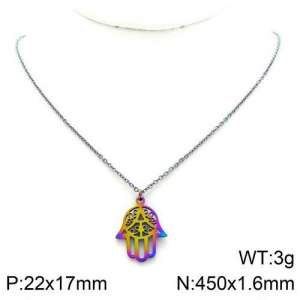 Colorful Plating Necklace - KN110187-Z